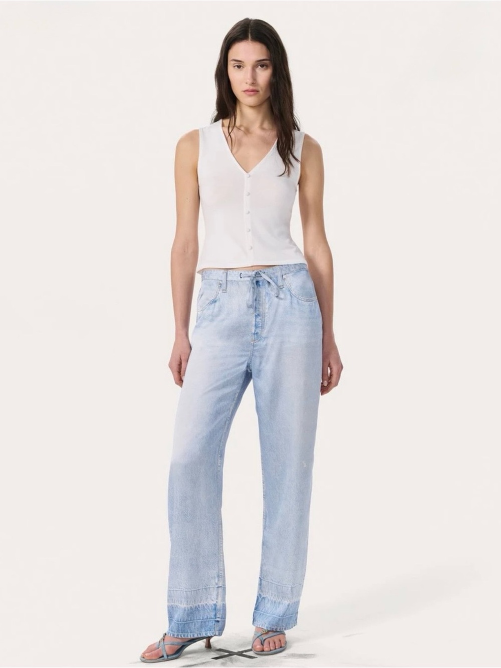 NEW rb Miramar Phoebe Liquid Satin Beach Pant in Mica, Size XS